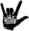 I Love Christ Hand Gesture Christian Car or Truck Window Decal