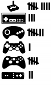 Video Game Controller Keeping Count Funny Car or Truck Window Decal