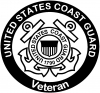 United States Coast Guard Veteran Military car-window-decals-stickers