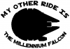 My Other Ride Is The Millennium Falcon Funny Car Truck Window Wall Laptop Decal Sticker