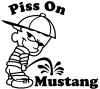 Piss On Mustang Pee Ons car-window-decals-stickers