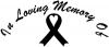 In Loving Memory Of Cancer Ribon Girlie Car or Truck Window Decal