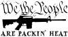 We The People Are Packin Heat Country Car or Truck Window Decal