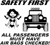 SAFETY FIRST Off Road Car or Truck Window Decal
