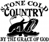 Stone Cold Country By The Grace Of God Country Car or Truck Window Decal