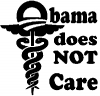 Obama Does NOT Care Political Car Truck Window Wall Laptop Decal Sticker