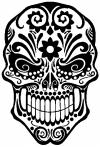 Tattoo Sugar Skull Swirl Skulls Car Truck Window Wall Laptop Decal Sticker