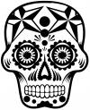 Tattoo Sugar Skull Nautical Star Skulls Car or Truck Window Decal