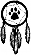 Dreamcatcher With Bear Claw Western Car or Truck Window Decal