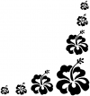 Hibiscus Flower Corner Flowers And Vines Car or Truck Window Decal