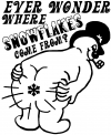 Where Snowflakes Come From Funny Car or Truck Window Decal