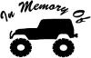 In Memory Of Jeep Off Road Car or Truck Window Decal