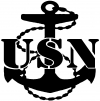 USN Navy Anchor Military Car or Truck Window Decal