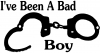 Ive Been A Bad Boy Handcuffs Sexy car-window-decals-stickers