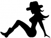Mudflap Cowgirl Country car-window-decals-stickers
