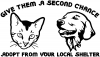 Give Pets A Second Chance Adopt From Local Shelter Animals Car or Truck Window Decal