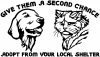 Give Pets A Second Chance Adopt From Local Shelter Long Hair Cat Animals Car or Truck Window Decal