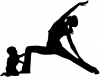 Yoga Mother And Child Girlie Car or Truck Window Decal