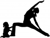 Yoga Mother And Daughter Girlie Car Truck Window Wall Laptop Decal Sticker
