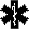 EMT Star of Life Military Car Truck Window Wall Laptop Decal Sticker
