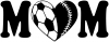 Soccer Softball Mom With Heart Sports car-window-decals-stickers