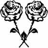 Long Stem Roses Flowers And Vines Car or Truck Window Decal