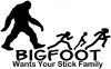 Bigfoot Wants Your Stick Family Funny car-window-decals-stickers
