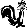 Pepe Le Pew Suprised Cartoons Car or Truck Window Decal