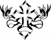 Cross With Doves Christian car-window-decals-stickers