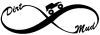 Jeep Infinity Sign with Dirt and mud Off Road Car or Truck Window Decal