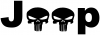 Jeep Punisher Skulls Off Road Car or Truck Window Decal