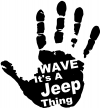 Wave Its A Jeep Thing Muddy Dirty Hand Off Road car-window-decals-stickers