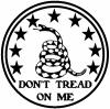 Gadsden Snake Dont Tread On Me Circle Military Car Truck Window Wall Laptop Decal Sticker