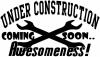 Under Construction Coming Soon Awesomeness Moto Sports Car Truck Window Wall Laptop Decal Sticker