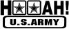 Hooah US Army Military Car or Truck Window Decal
