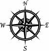 Compass Rose Hunting And Fishing Car or Truck Window Decal