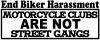 End Biker Harassment Biker Clubs Not Gangs Biker car-window-decals-stickers
