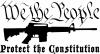 We The People Protect The Constitution AR 15 Guns Car or Truck Window Decal