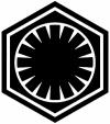 Star Wars First Order Emblem Solid Sci Fi Car or Truck Window Decal