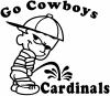 Go Cowboys Pee On Cardinals Pee Ons Car Truck Window Wall Laptop Decal Sticker