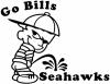 Go Bills Pee On Seahawks Pee Ons Car Truck Window Wall Laptop Decal Sticker