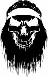 Beard Skull Skulls car-window-decals-stickers