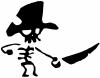 Pirate Skeleton Sword Forward Skulls Car Truck Window Wall Laptop Decal Sticker