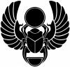 Egyptian Scarab Beetle Other car-window-decals-stickers