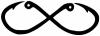 Infinity Fish Hooks Hunting And Fishing Car or Truck Window Decal