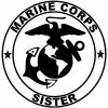 Marine Corps Sister Seal Military car-window-decals-stickers