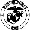 Marine Corps Wife Seal Military car-window-decals-stickers