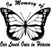 In Memory Of Our Loved Ones In Heaven Butterfly Butterflies Car or Truck Window Decal
