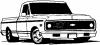 Classic Chevy Truck Garage Decals car-window-decals-stickers