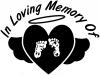 In Loving Memory Of Baby Heart Wings In Memory Of Car or Truck Window Decal